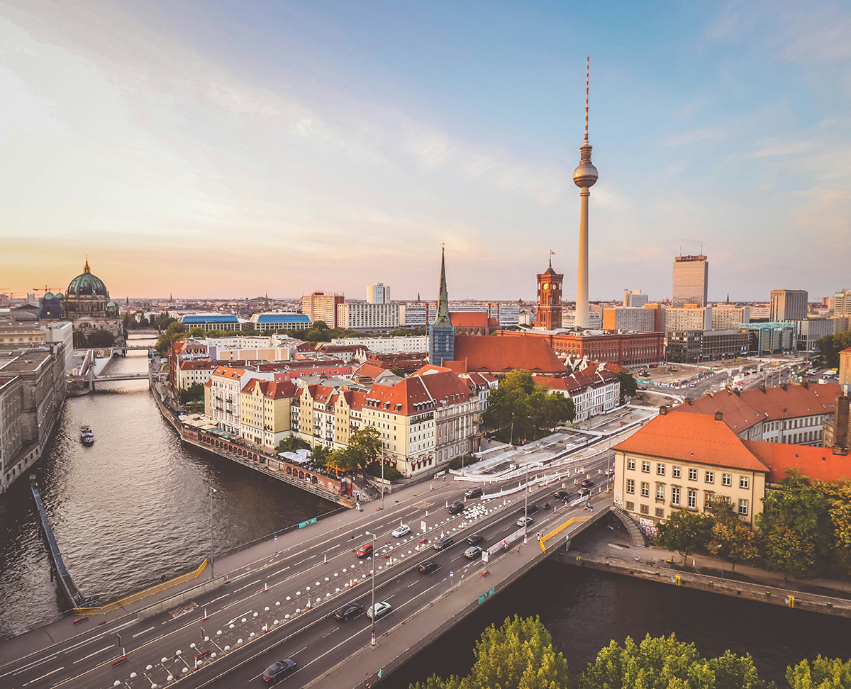Ein Panorama der Stadt Berlin
